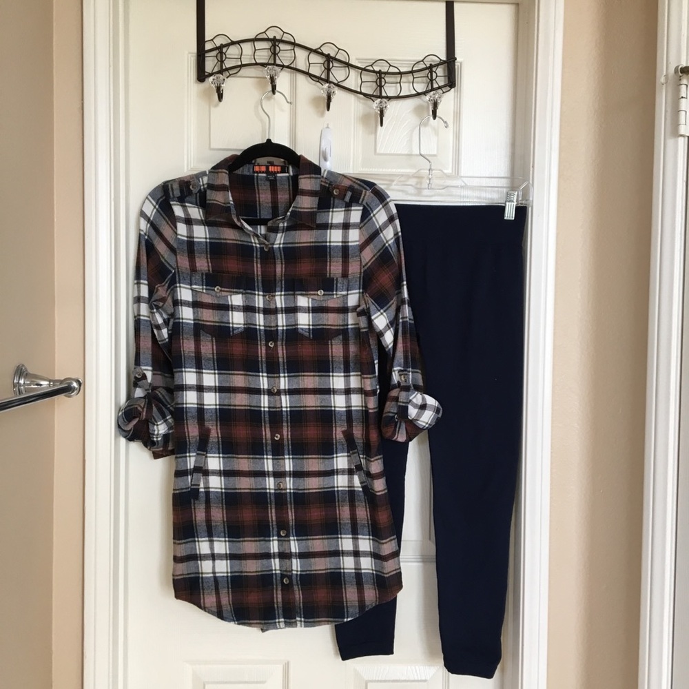 Flannel Dress & Leggings